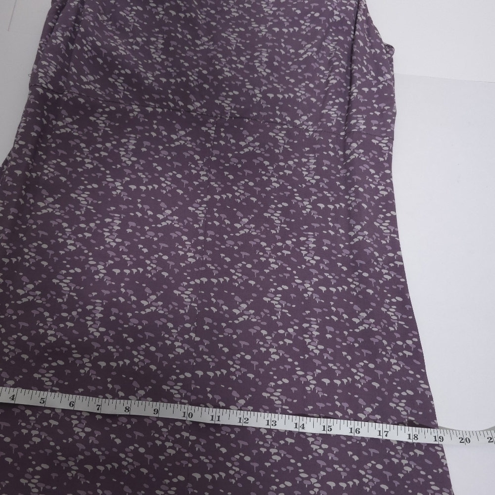 J. Crew Printed Rayon Purple Tie Back Dress Size 6 - Picture 8 of 12